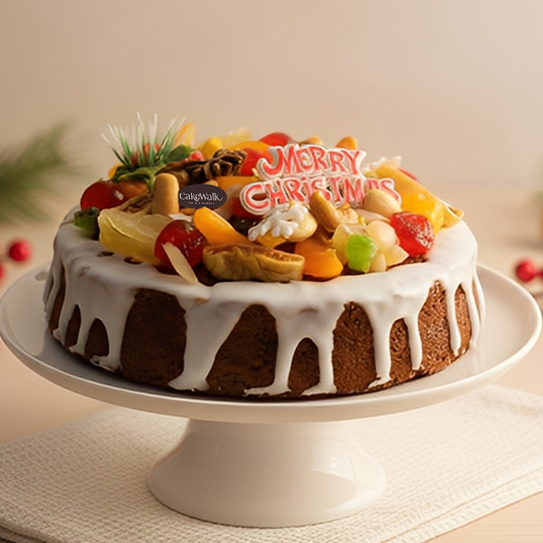 Christmas Plum Cake with Fondant Drizzle | Premium Cake