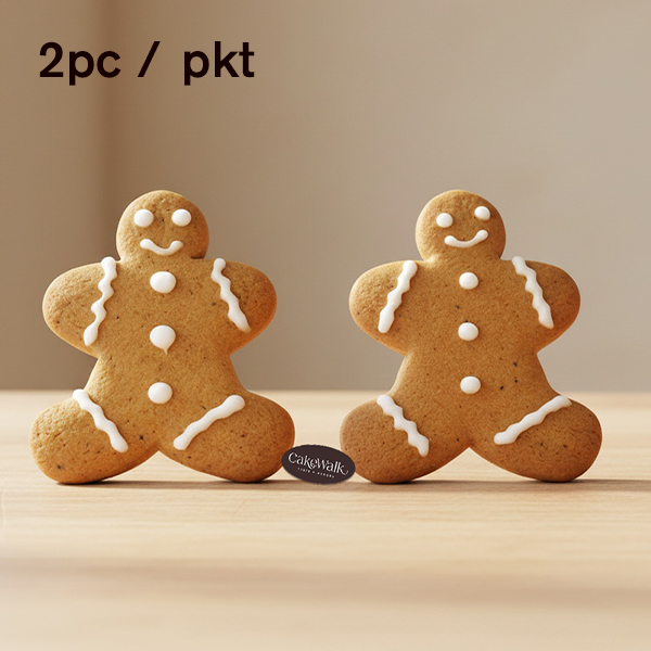 Festive Gingerbread Man Cookies – White Piping