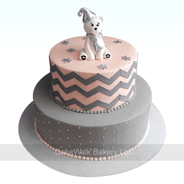 Teddy Bear / Panda 2 Tier Theme Cake