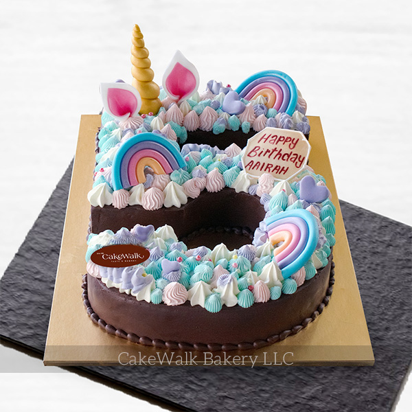 Number 5 Unicorn Chocolate Cake