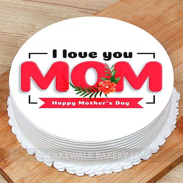 Mother's Day Photo Cream Cake