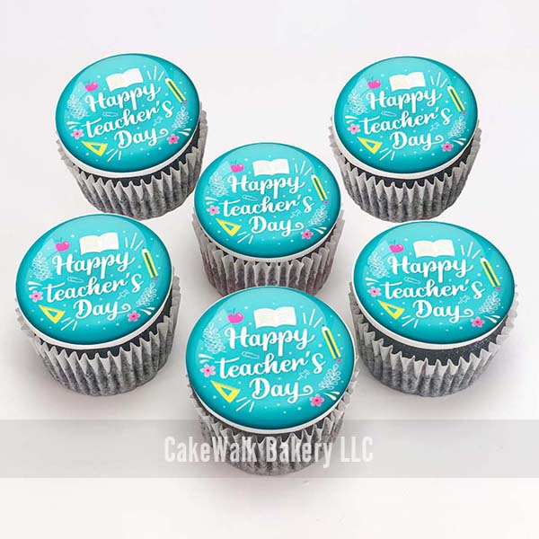 Teachers Day Printed Cupcakes