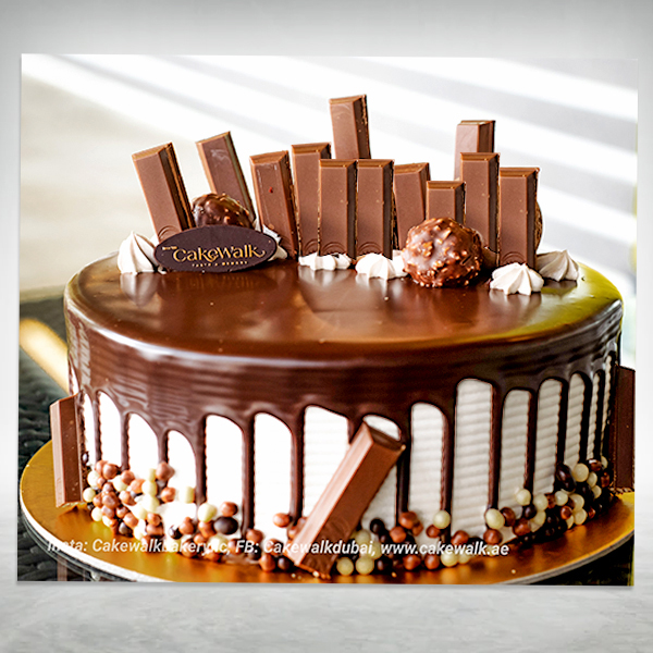 Eggless Milk Chocolate Drip Cake