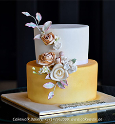 Fondant Flowar Cake 2 Tier
