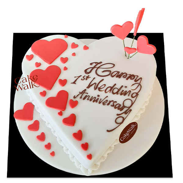 Romantic Heart Shape Cake
