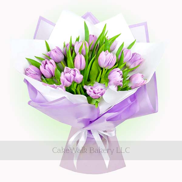 Lilac Tulips Bouquet