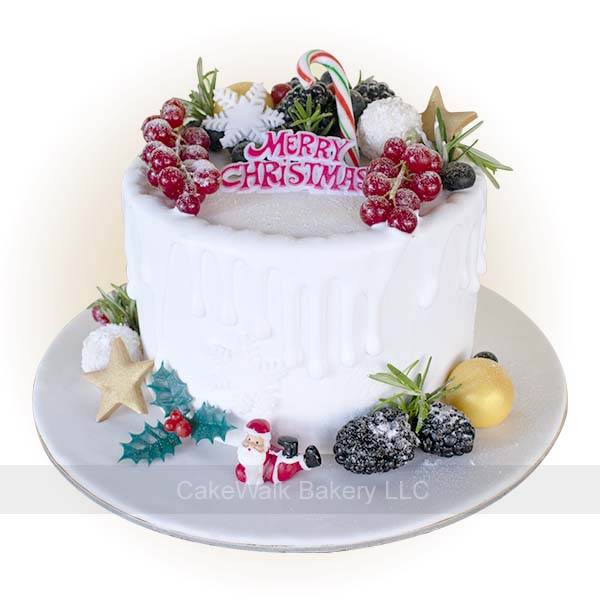Christmas Snow Fruit / Berry Cake