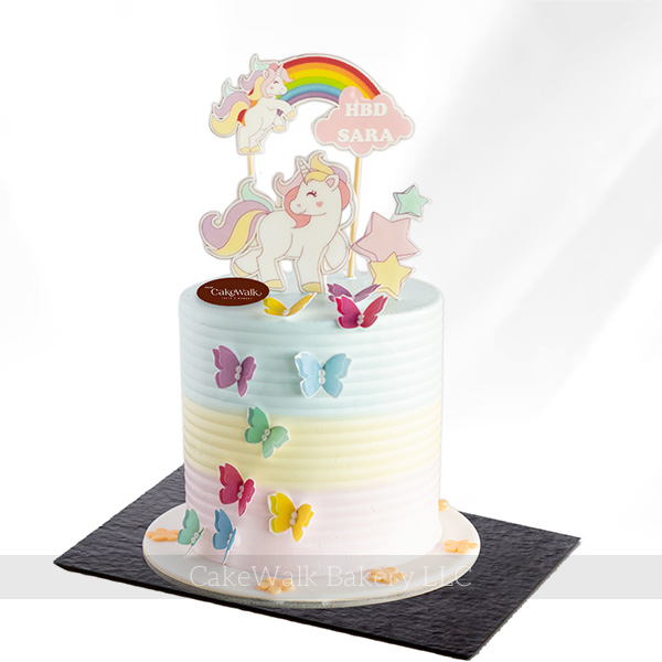 Unicorn Rainbow Theme Cake