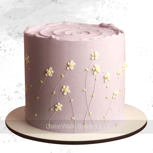43 Cute Buttercream Flower Cake Ideas : Ombre Yellow Flower Cake-sonthuy.vn