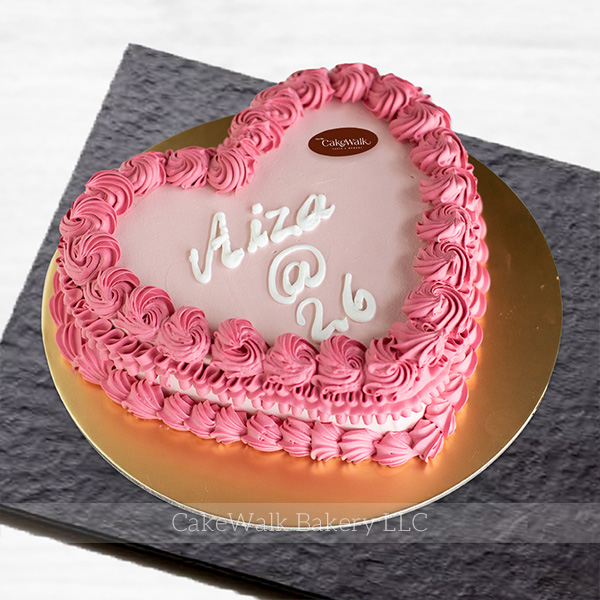 Pink Heart Shape Cake
