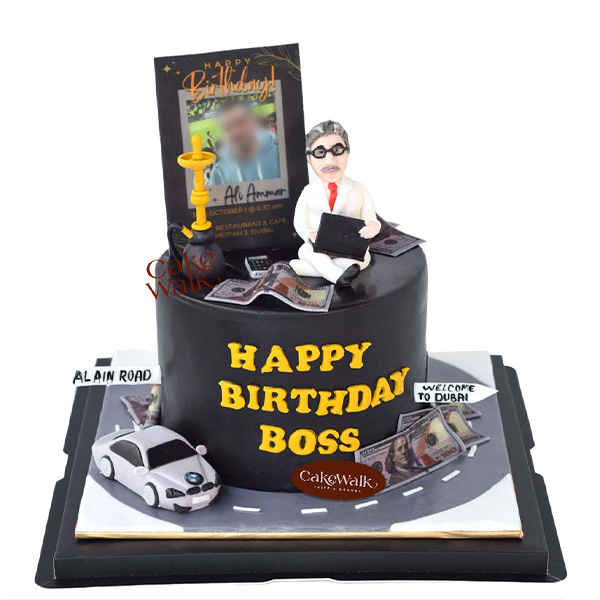 Boss Cake with Car and Dollar
