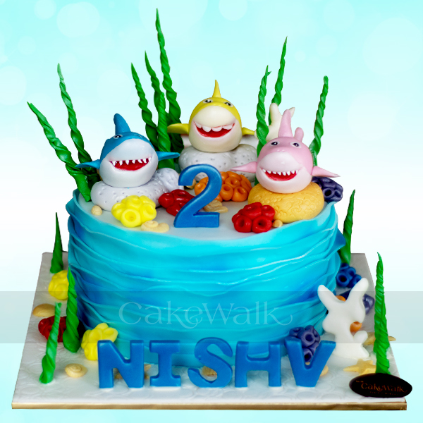 Sea Shark Theme Cake
