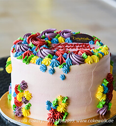 RAINBOW DROPS THEME CAKE