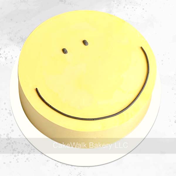 Yellow Smiley Cake