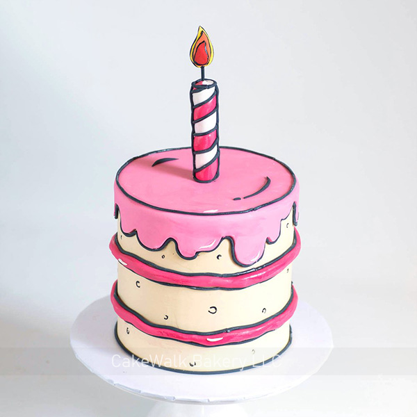 Comic Cake-Pink