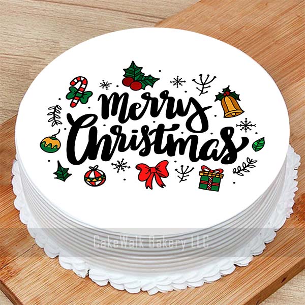 Merry Christmas Photo Cake-4