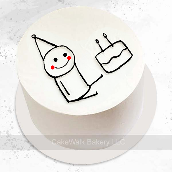  White Comic Cake