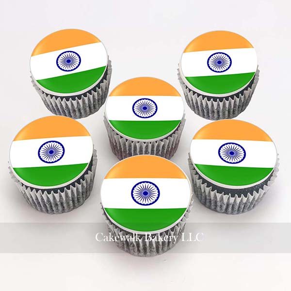 India Flag Cupcakes