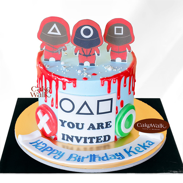 Squid Theme Cake