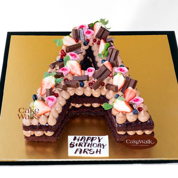 Letter A Chocolate Cake