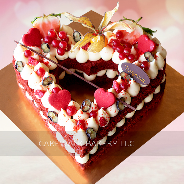 Heart shape Red Velvet Cake