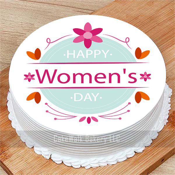 Happy Women's Day Cake-Round