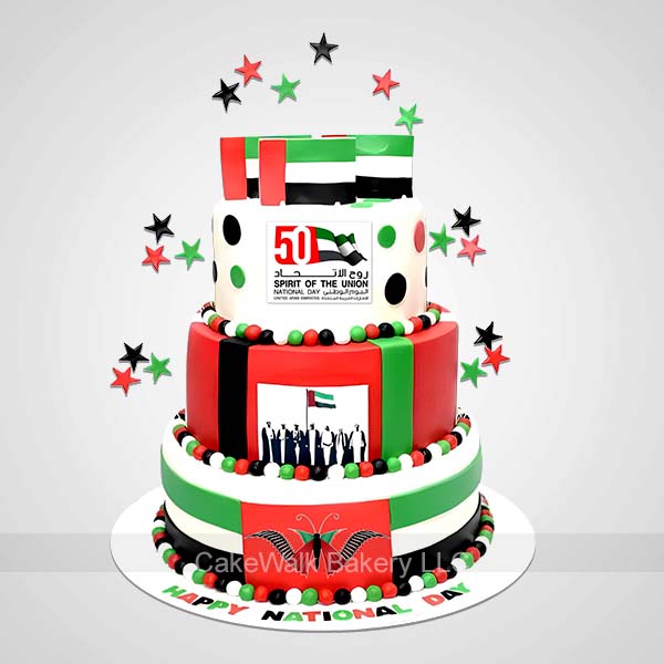UAE National Day 3 Tier Cake