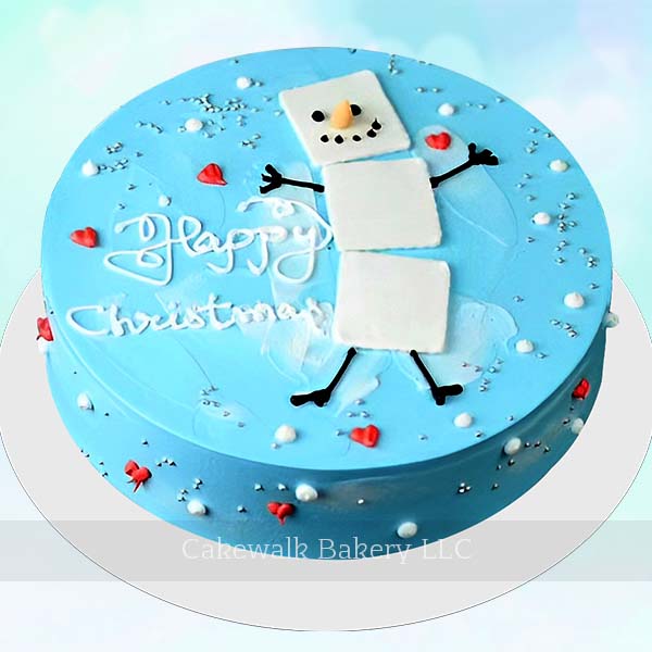 Snowman Chirstmas Butter Cream Cake