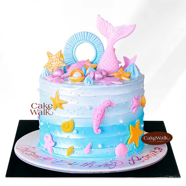 Mermaid Tail Theme Cake