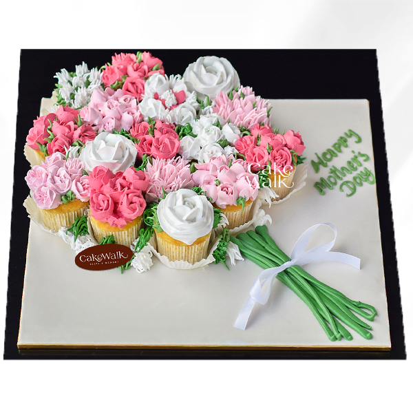 Flower Cream Bouquet Cupcake