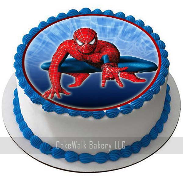 Spider Man Photo Cake