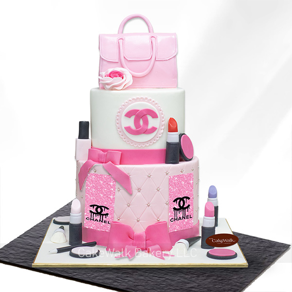 3 Tier Chanel Makeup Cake