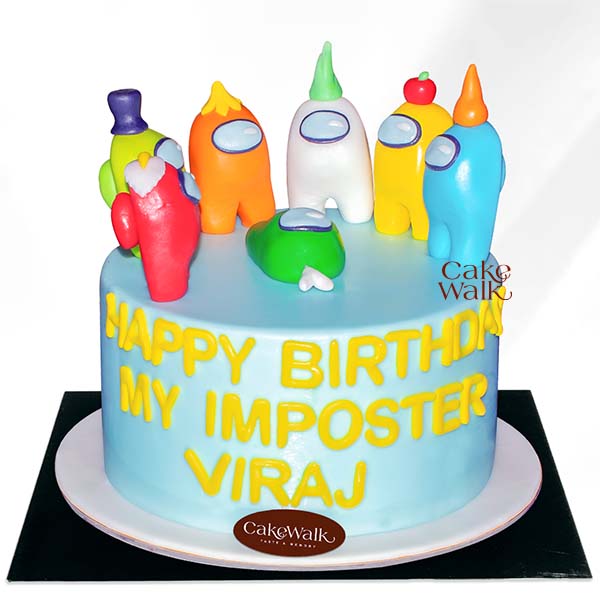 Among Us Theme Cake