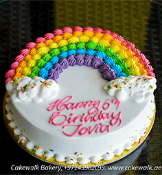 RAINBOW CLOUD THEME CAKE