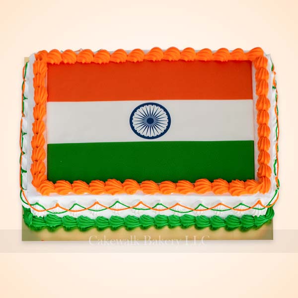 India Flag Cake