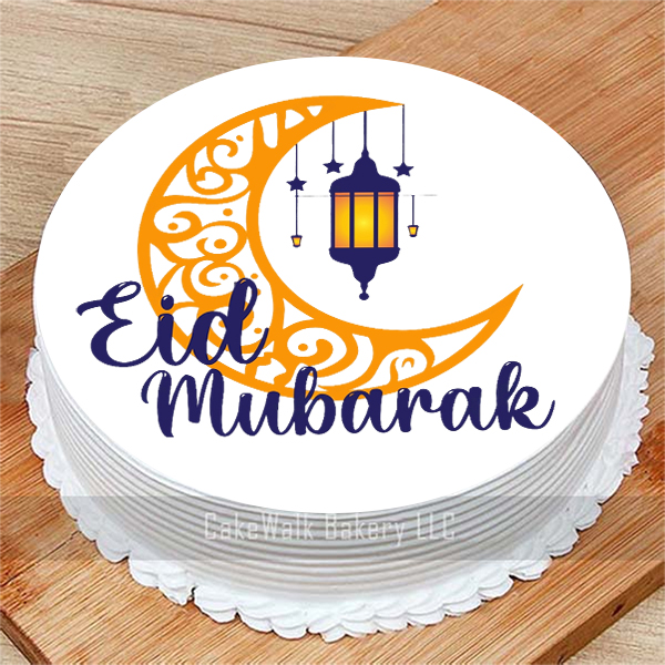 Eid Mubarak Cream Cake 