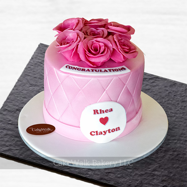 Sugarcraft Pink Flowers Cake