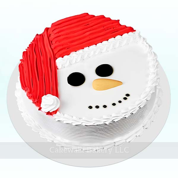 Christmas Snow Man Cake