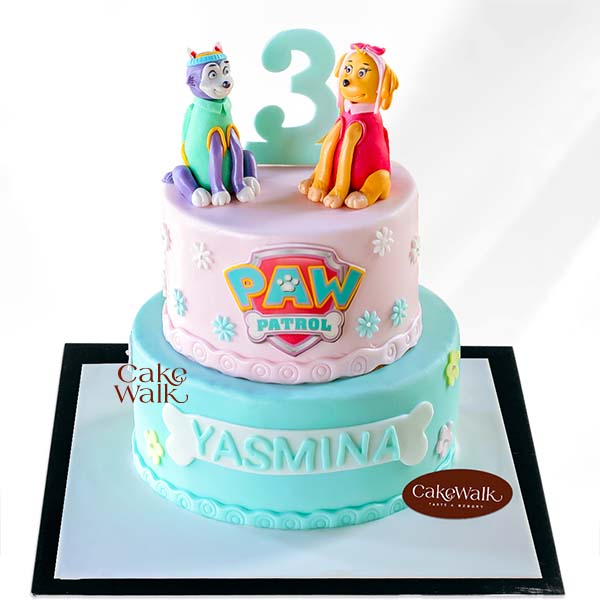 Paw Patrol 2 Tier Theme Cake