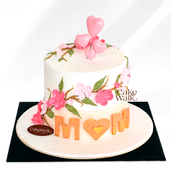 Floral Heart Mother’s Day Cake