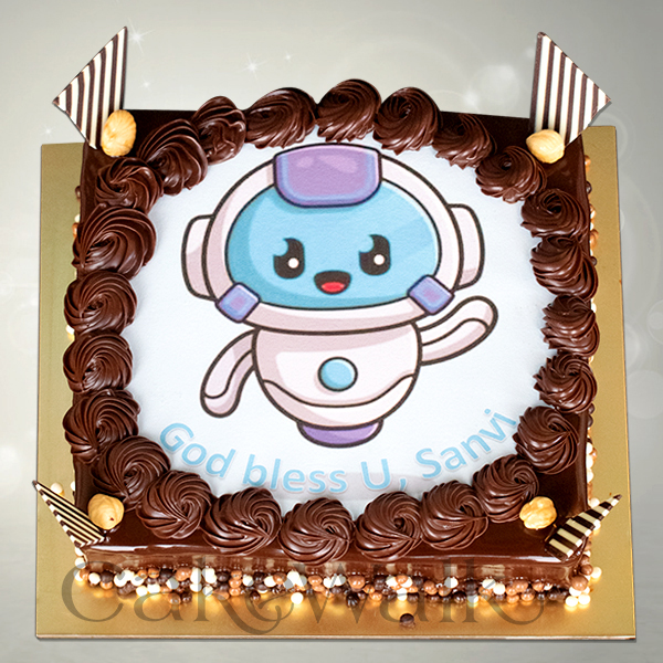Chocolate Square Photo Cake