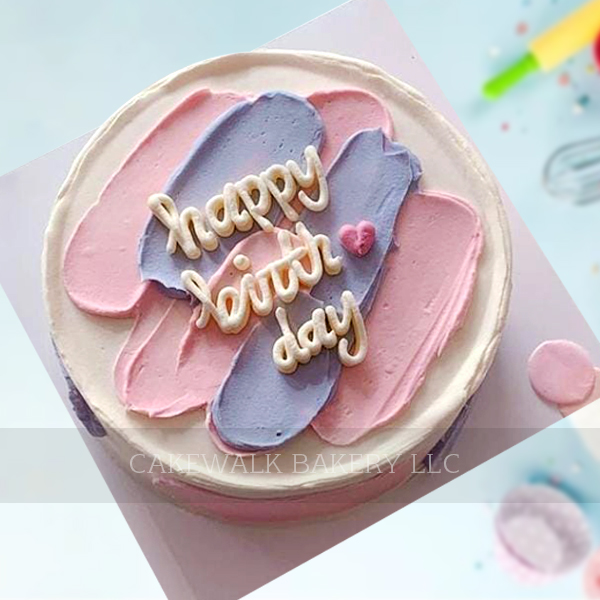 Pastel Blue Cake | Macaron Birthday Cake | Order Custom Cakes in Bangalore  – Liliyum Patisserie & Cafe