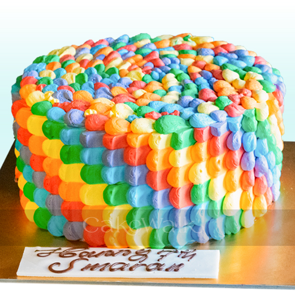 Buttercream Rainbow Cake