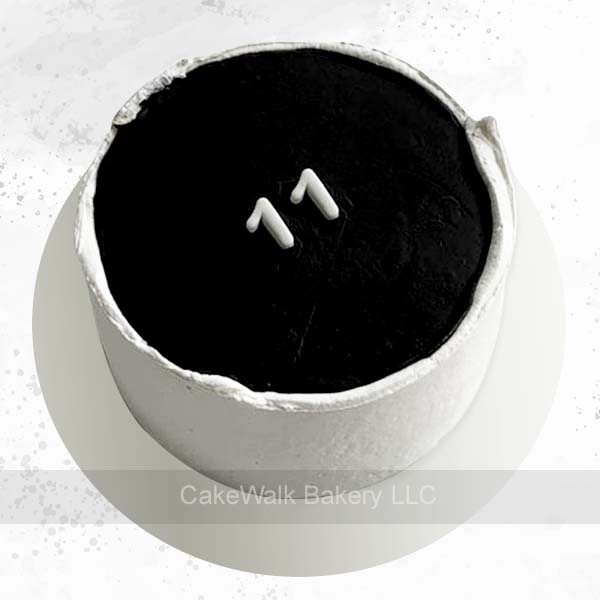 Minimal Black & White Birthday Cake