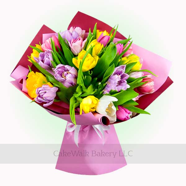 25 Mix Tulips Bouquet
