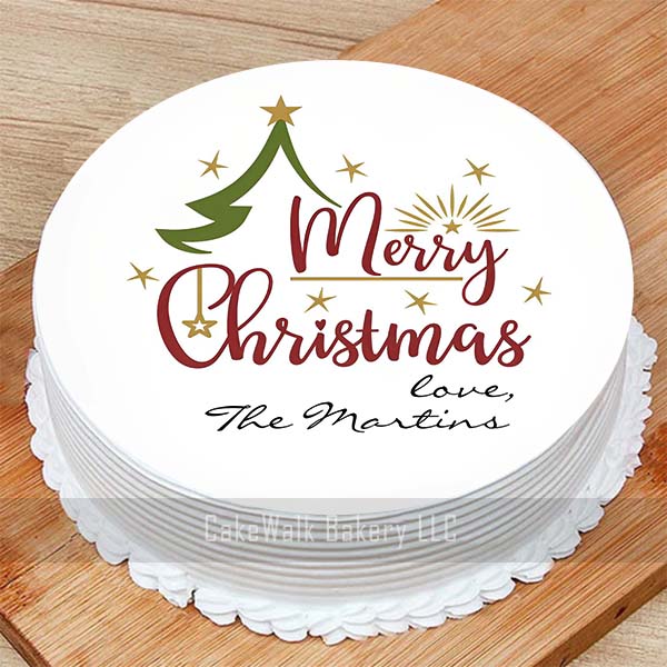 Merry Christmas Photo Cake-5