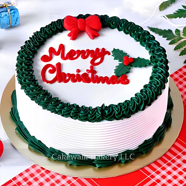 Merry Christmas Cream Cake