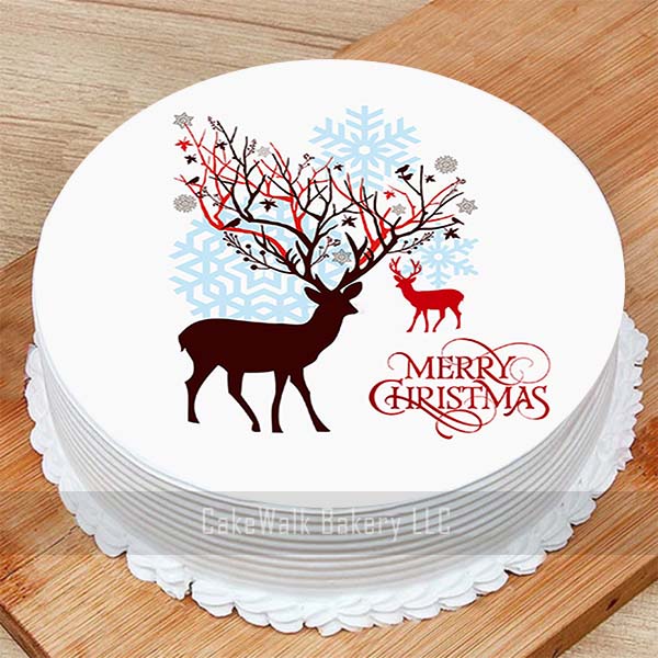 Merry Christmas Photo Cake-3