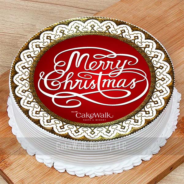 Merry Christmas Photo Cake-2