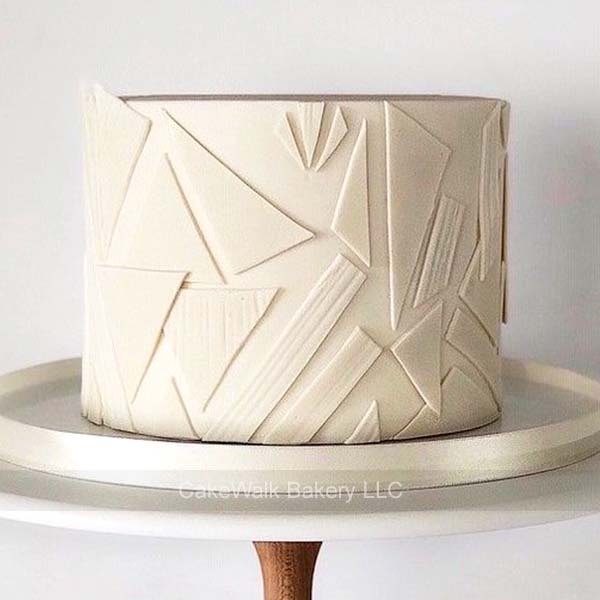 Abstract Shapes Fondant Cake